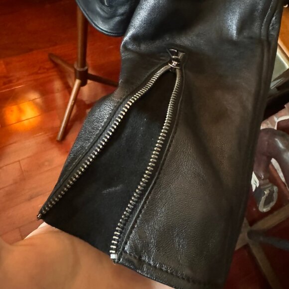 $1998 JOHN VARVATOS 2006-era Black Leather Jacket (size 48) - Picture 10 of 14